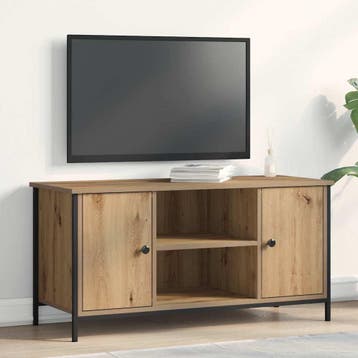 vidaXL TV-kast 100 x 40 x 50 cm artisanaal eikenkleurig, Minder dan 50 cm, Verzenden, Nieuw, Minder dan 100 cm