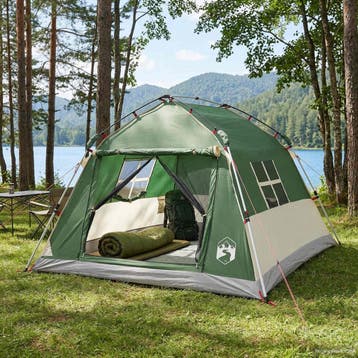 vidaXL Instant Tent Water-resistant 3-persoons Groen, Verzenden, Nieuw, Tot en met 2