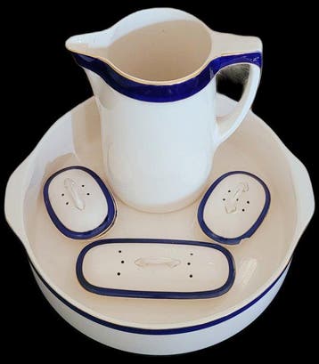 Victoriaans Lampetstel (5) - Villeroy & Boch - Geglazuurd