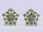 Statement oorbellen - 18 karaat Witgoud - 8.00ct. tw., Sieraden, Tassen en Uiterlijk, Antieke sieraden