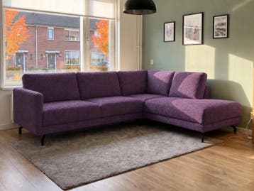 Hoekbank Vleuten - longchairbanken - Paars, Nieuw, 150 cm of meer, Stof, 200 tot 250 cm