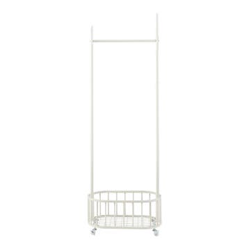 [en.casa] Kledingrek op wielen Risør 175x60x32 cm wit, Huis en Inrichting, Verzenden, Nieuw