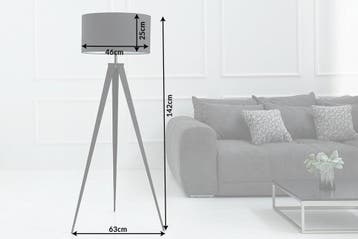 Vloerlamp TRIPOD 142cm zwart retro - 38683, Ophalen of Verzenden, Nieuw