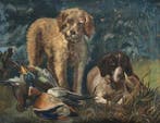 Carlo Ademollo (1824-1911) - Cani da caccia con selvaggina -