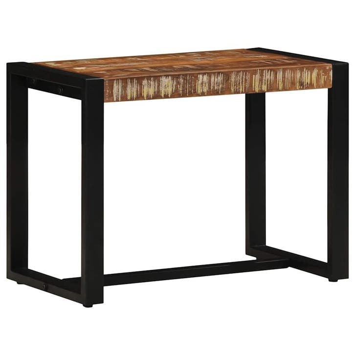 vidaXL Bank Multicolor 60x35x45 cm Massief Hout Hergebruikt, Huis en Inrichting, Banken | Voetenbanken en Poefen, Nieuw, Verzenden