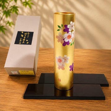 Vaas - Keramiek, lakwerk, Messing - Japan - Miyama Sakura