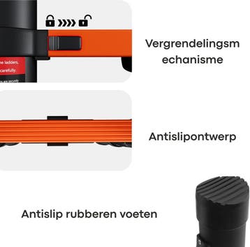 Moeve Vouwladder 5 Meter - Telescopische Ladder -, Ophalen of Verzenden, Zo goed als nieuw