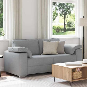 vidaXL Loveseat Lichtgrijs 180 cm Stof, Verzenden, Nieuw, Stof, 150 tot 200 cm