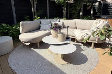 Emilia/Orion organische rope loungeset - Latte/Beige, Verzenden, Nieuw, Overige materialen, Loungeset