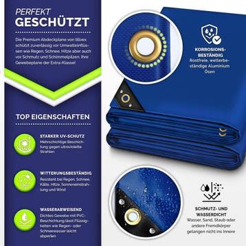 tillvex® Floordirekt Afdekzeil, 4x7 meter, met ingestanste r, Verzenden, Zo goed als nieuw