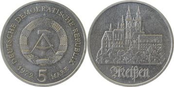 5 Mark Ddr Meißen 1972 hangehoben, Verzenden