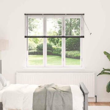 vidaXL Venetiaanse jaloezie Zwart 130 x 145 cm 25 mm, Huis en Inrichting, Verzenden, Nieuw, Zwart