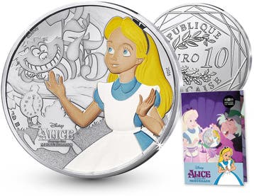 Zilveren 10 euro Alice in Wonderland 2026 - Frankrijk, Verzenden