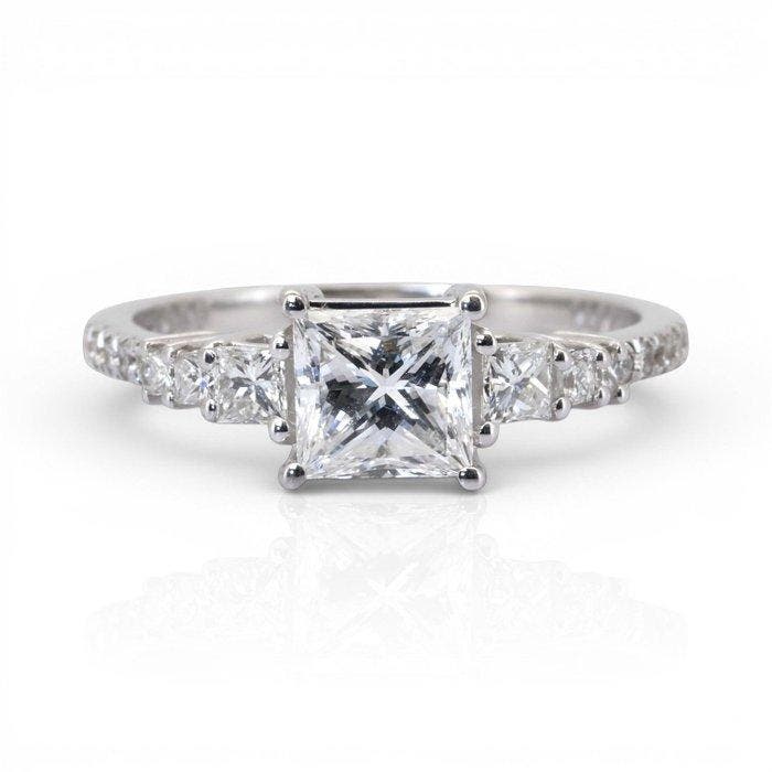 Ring - 18 karaat Witgoud - 1.48ct. tw. Diamant (Natuurlijk), Sieraden, Tassen en Uiterlijk, Ringen