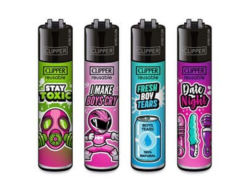 Clipper aansteker - Girly Slogan 2 - CP11 (4 stuks), Verzenden, Nieuw
