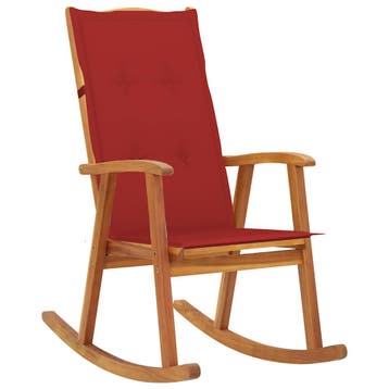 vidaXL Schommelstoel met kussens massief acaciahout, Verzenden, Nieuw, Hout