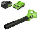Greenworks 24 Volt Accu bladblazer Type G24ABK4, Tuin en Terras, Bladblazers, Nieuw, Greenworks