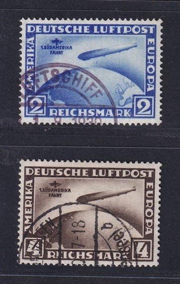Duitse Rijk 1930 - DT. REICH 438-39 Y, Zuid-Amerika-reis 2+4, Gestempeld