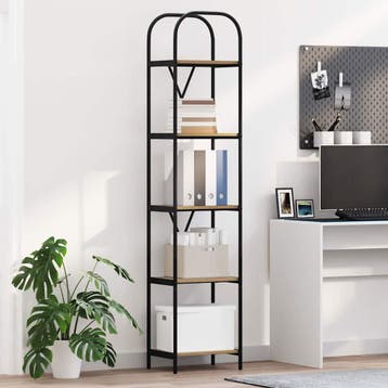 vidaXL Boekenkast 5-laags 40 x 30 x 183 cm Bewerkt hout, Minder dan 50 cm, Verzenden, Nieuw, 150 tot 200 cm