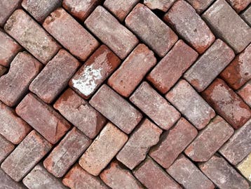 Oude gebakken keiformaten Leeuwarden (op pallets), Ophalen of Verzenden, Gebruikt, Keramiek, Klinkers