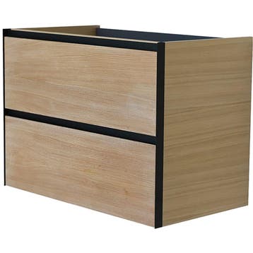 Wiesbaden Lotus Onderkast Met 2 Laden - 80x45.2cm - Naturel, Ophalen of Verzenden, Nieuw