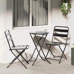 vidaXL Tuin Bistro Set 3 pcs Antraciet Staal, Tuin en Terras, Tuinsets en Loungesets, Verzenden, Nieuw, Rvs, 3 zitplaatsen
