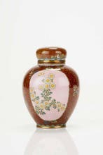 Theekistje / doosje - Een cloisonné theekistje versierd met