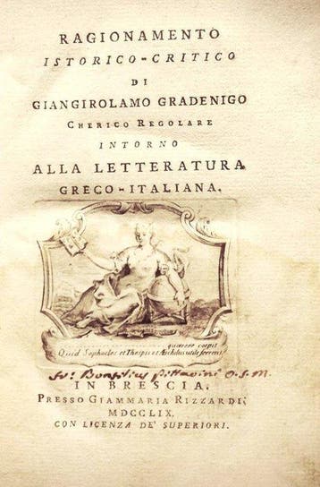 Gradenigo Giovanni, Granito Angelo, Giordano Giovanni. -, Antiek en Kunst