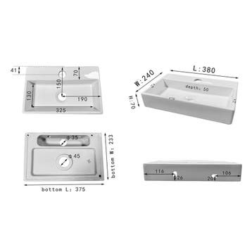 Differnz Flat small losse fontein marmer - wit, Verzenden, Nieuw
