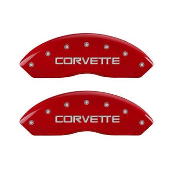 MGP 4 Caliper Covers Gloss Red Engraved with Corvette C4, Auto-onderdelen, Ophalen of Verzenden, Nieuw