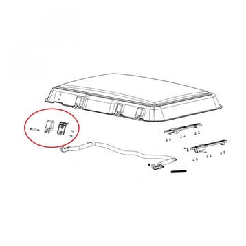 Dometic Midi Heki Scharnier met Montagedelen, Ophalen of Verzenden, Nieuw