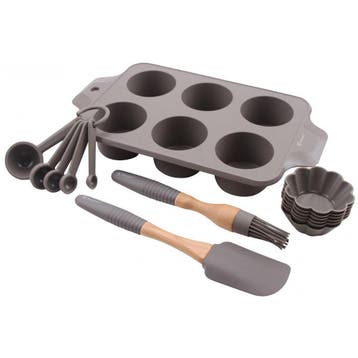 Kassel 12 delige siliconen bak set voor muffins of cupcakes, Ophalen of Verzenden, Nieuw