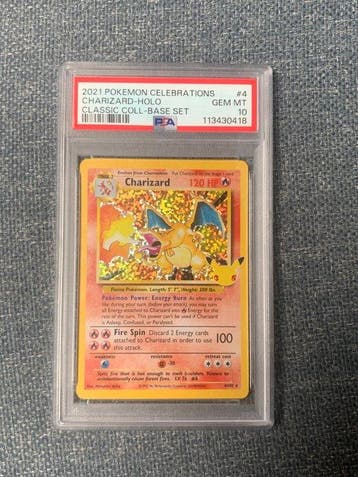 Pokémon - 1 Graded card - Charizard 4 Foil, Promo card - PSA, Nieuw