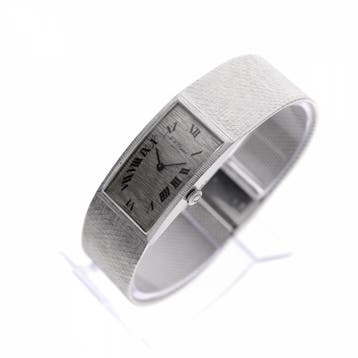 Chopard 18ct. Tank Classic 7146; 18 Karaat Witgouden Dres..., Overige merken, Polshorloge, Overige materialen, Ophalen of Verzenden