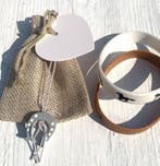 Jute giftbag + hoefijzer, sleutelhanger en kaartje, Dieren en Toebehoren, Paarden en Pony's | Overige Paardenspullen, Verzenden
