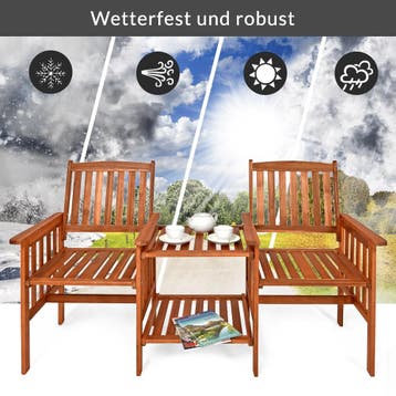 Tuinbank Acaciahout met Tafel 164x63x91cm (Tafels-Stoelen), Tuin en Terras, Tuinsets en Loungesets, Verzenden, Nieuw