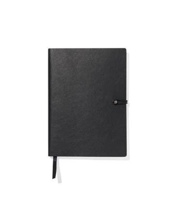 HEMA Notitieboek gelinieerd PU zwart 12.9x17.8, Diversen, Agenda's, Verzenden, Nieuw