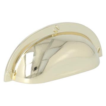 Komgreep schelp messing gelakt 64 mm, Verzenden, Nieuw
