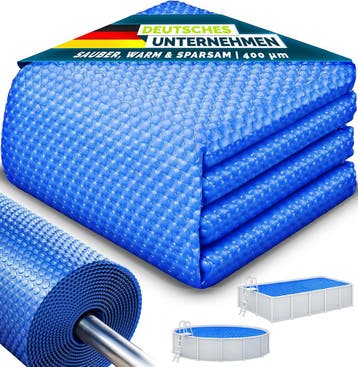 Zwembad Afdekzeil - Rond - Solarzeil - Ø400 cm - Blauw - Til, Verzenden, Zo goed als nieuw