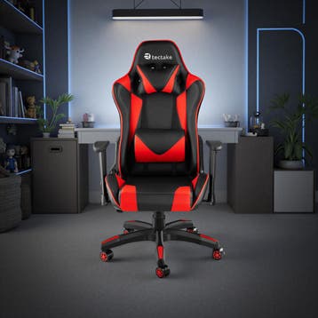 Premium racing bureaustoel Twink - zwart / rood, Huis en Inrichting, Bureaus, Verzenden, Nieuw