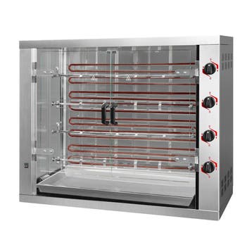 GGM Gastro | Elektrische kippengrill roterend - 19,2kW - 4 |, Verzenden, Nieuw in verpakking, Fornuis, Frituur en Grillen