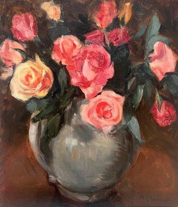 Maria dHaeyer (1894-1968) - Stilleven met rozen