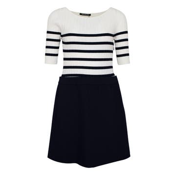 Pennyblack • donkerblauwe gestreepte jurk • 36 (IT42), Kleding | Dames, Jurken, Nieuw, Pennyblack, Maat 36 (S), Verzenden