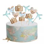 Taart en/of cupcake topper set Travel 12-delig, Hobby en Vrije tijd, Taarten en Cupcakes maken, Ophalen of Verzenden, Nieuw, Taarten of Cupcakes