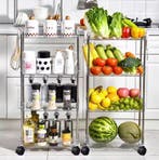 Slanke Opbergtrolley 3/4 Lagen op Wielen – 9 of 12 cm, Verzenden, Nieuw