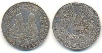 1/2 taler, daalder 1617 Sachsen Coburg Eisenach:, Verzenden