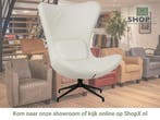 Leren draaifauteuil Soul - Toledo Purewhite (wit) -, Bohemian, Modern, Scandinavisch, Nieuw, Ophalen of Verzenden, 75 tot 100 cm