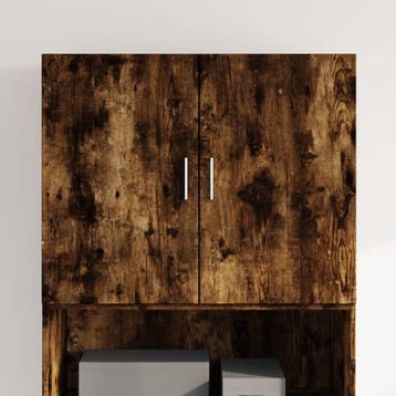 vidaXL Wandkast 80x42,5x64 cm bewerkt hout gerookt, Minder dan 50 cm, Verzenden, Nieuw, Minder dan 100 cm