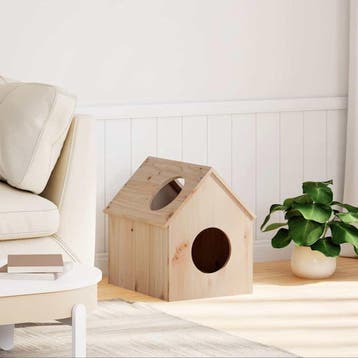 vidaXL Kattenhuis 41x50x50 cm massief grenenhout, Dieren en Toebehoren, Verzenden, Nieuw