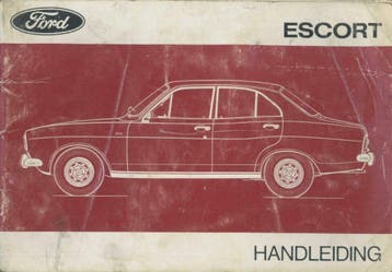 1974 Ford Escort Instructieboekje Handleiding Nederlands, Verzenden